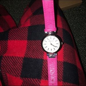 Anne klein pink adjustable watch